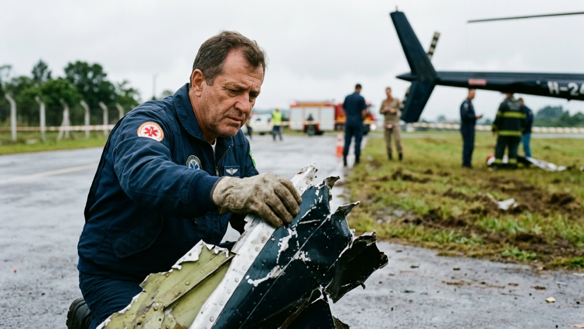 Acidente com helicóptero de Rick teve aviso prévio sobre chuva — Imagem Ilustrativa
