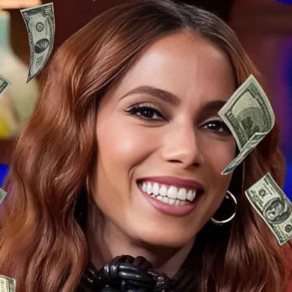 Anitta em performance no palco após recusar contrato milionário com empresa de jogos