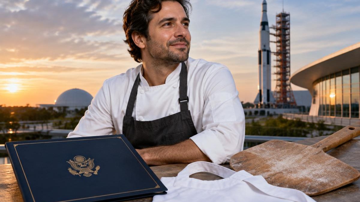 Capa da matéria: Gustavo Leão ganha cidadania americana em cerimônia na NASA