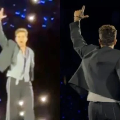 É 13? Luan Santana faz o L em show e internautas especulam apoio a Lula — Luan Santana faz gesto de "L" em show e agita redes sociais — Luan Santana faz gesto de "L" em show e agita redes sociais